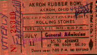 Rolling Stones, Rubber Bowl ticket