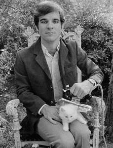 Steve Martin, ironing a cat