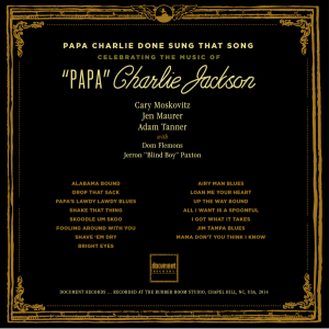 Papa Charlie back cover